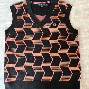 Fred Perry jacquard knitted tank (Black) vest